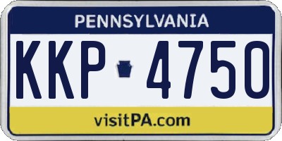 PA license plate KKP4750