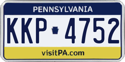 PA license plate KKP4752