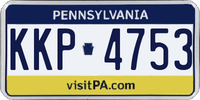 PA license plate KKP4753