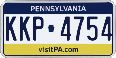 PA license plate KKP4754