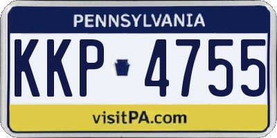 PA license plate KKP4755