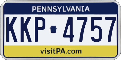 PA license plate KKP4757