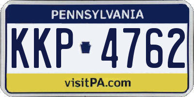 PA license plate KKP4762