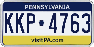PA license plate KKP4763