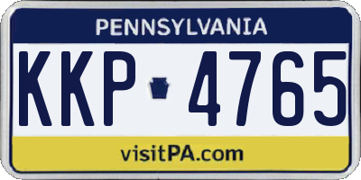 PA license plate KKP4765