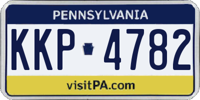 PA license plate KKP4782