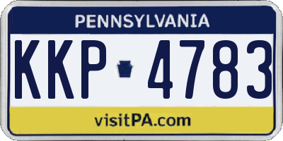 PA license plate KKP4783