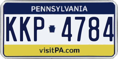 PA license plate KKP4784