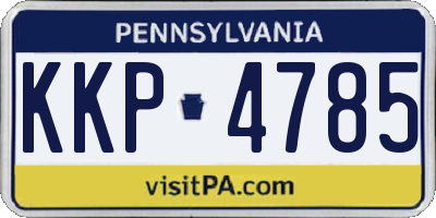 PA license plate KKP4785