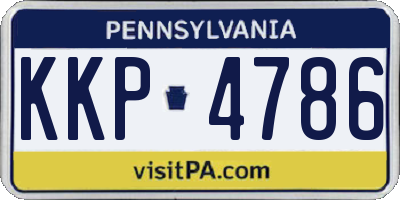 PA license plate KKP4786