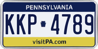 PA license plate KKP4789