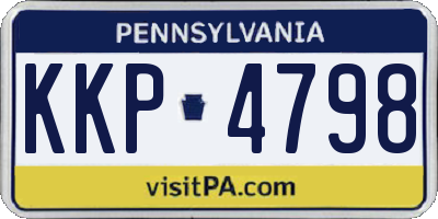 PA license plate KKP4798