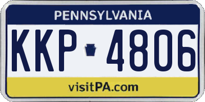 PA license plate KKP4806