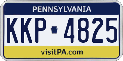 PA license plate KKP4825