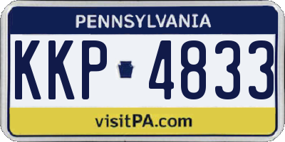 PA license plate KKP4833