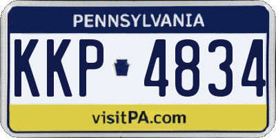 PA license plate KKP4834