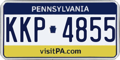 PA license plate KKP4855