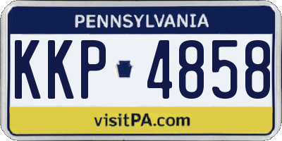 PA license plate KKP4858