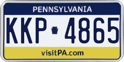 PA license plate KKP4865