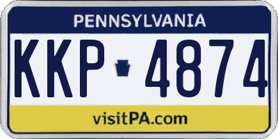 PA license plate KKP4874