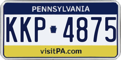 PA license plate KKP4875