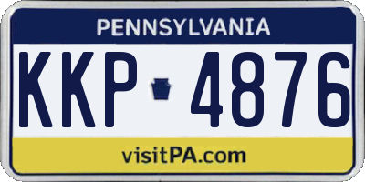 PA license plate KKP4876
