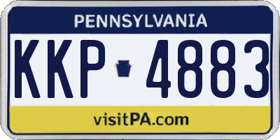 PA license plate KKP4883