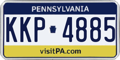 PA license plate KKP4885