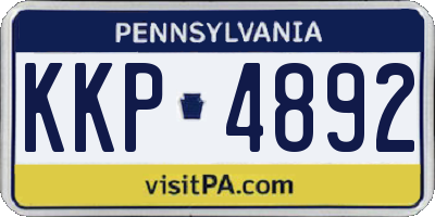 PA license plate KKP4892
