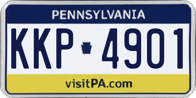 PA license plate KKP4901