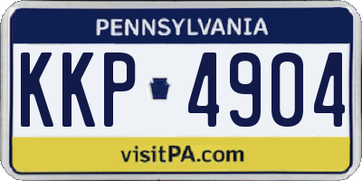 PA license plate KKP4904