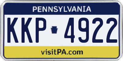 PA license plate KKP4922