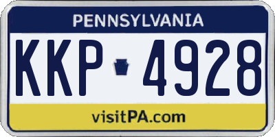 PA license plate KKP4928