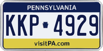 PA license plate KKP4929
