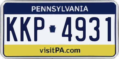 PA license plate KKP4931