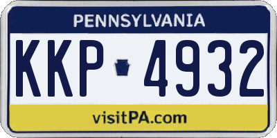PA license plate KKP4932