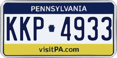 PA license plate KKP4933
