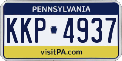 PA license plate KKP4937