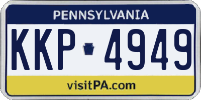 PA license plate KKP4949