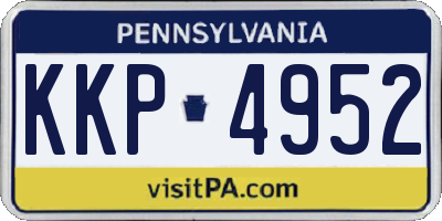 PA license plate KKP4952