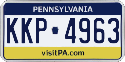 PA license plate KKP4963