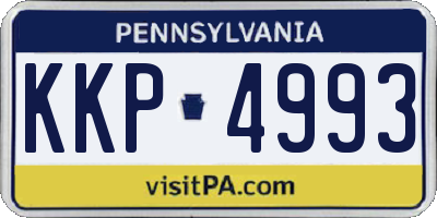 PA license plate KKP4993