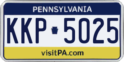 PA license plate KKP5025