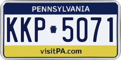 PA license plate KKP5071