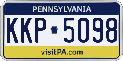 PA license plate KKP5098