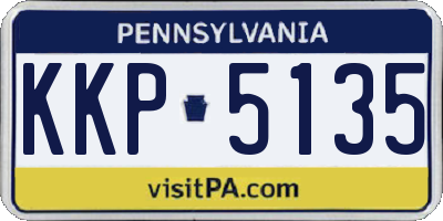 PA license plate KKP5135