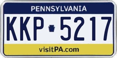 PA license plate KKP5217