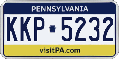 PA license plate KKP5232