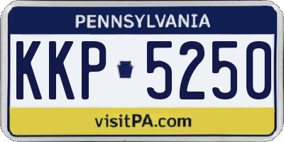 PA license plate KKP5250