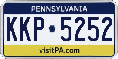 PA license plate KKP5252